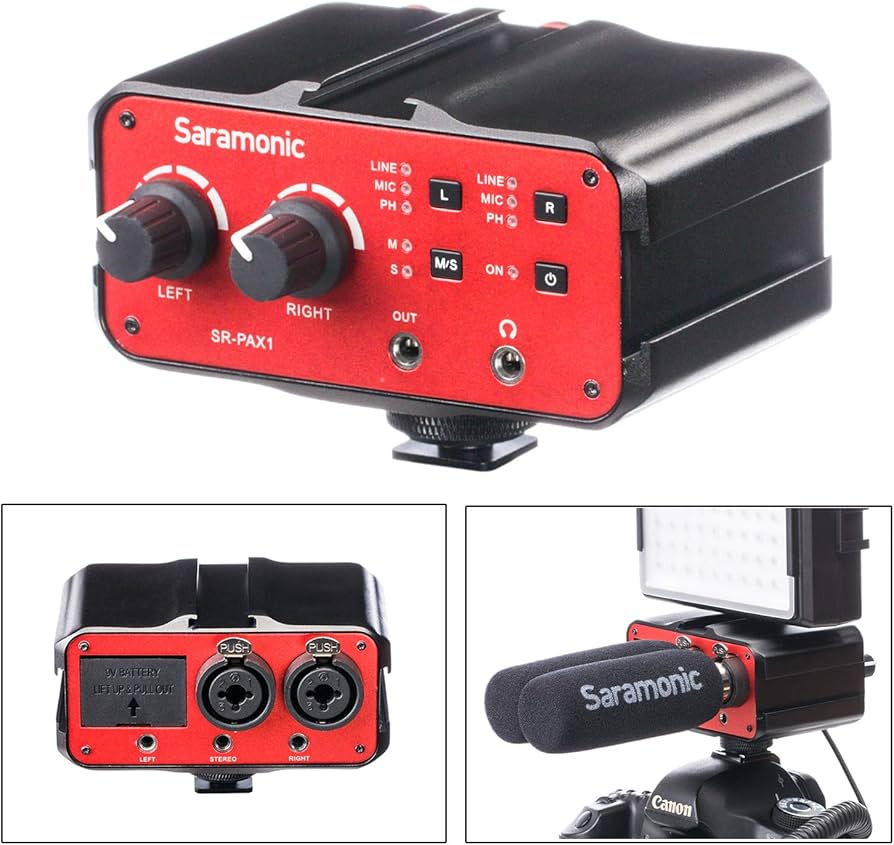 Amazon.co.jp: DSLRプリアンプ、オーディオミキサー、ファントムパワー